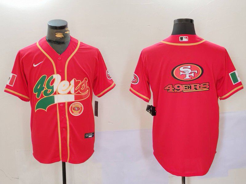Men San Francisco 49ers Blank Red Second generation Mexican Joint Name 2024 Nike Limited NFL Jersey style 6